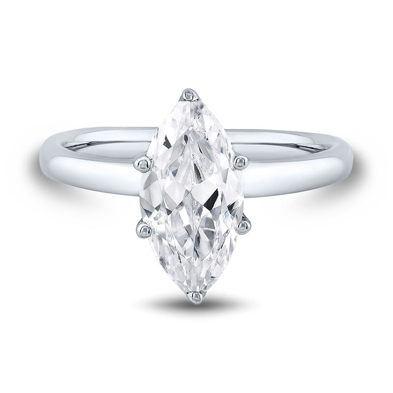 Lab Grown Diamond Solitaire Marquise Engagement Ring in 14K White Gold &#40;2 ct.&#41;
