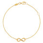 Infinity Bracelet with Forzatina Chain in 14K Yellow Gold