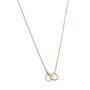 Two-Tone Linked Circle Necklace in Vermeil