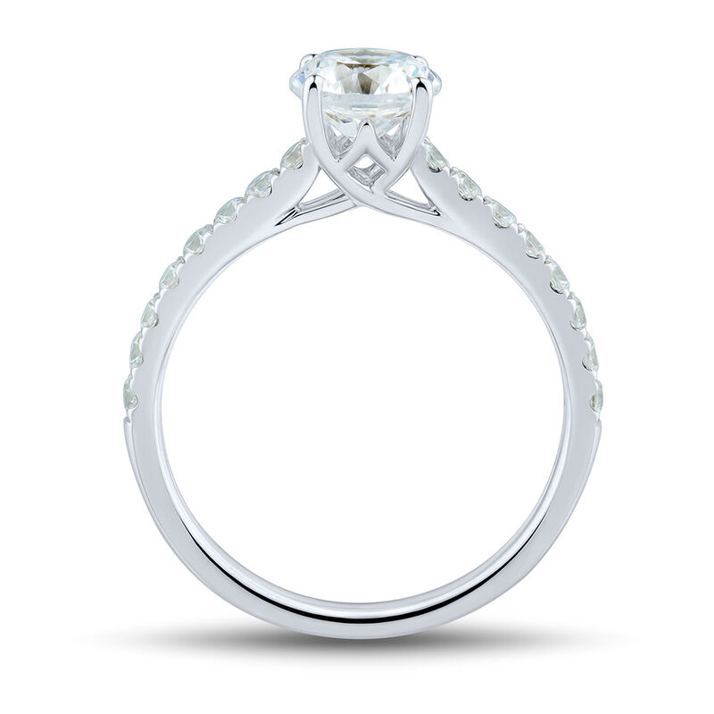 Lab Grown Diamond Side-Stone Engagement Ring in 14K White Gold &#40;1 1/3 ct. tw.&#41;