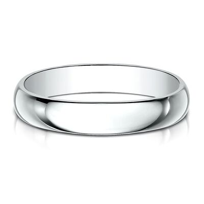 Wedding Band in 10K White Gold, 4MM