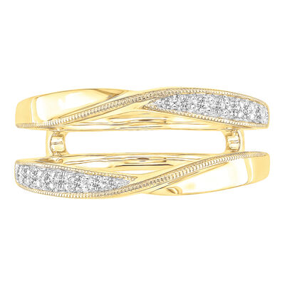 Diamond Twist Ring Enhancer in 14K Yellow Gold (1/5 ct. tw.)