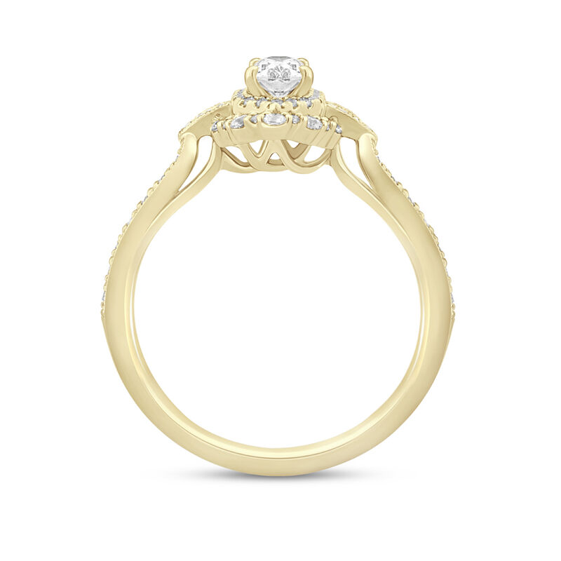 Oval Diamond Halo Engagement Ring &#40;5/8 ct. tw.&#41;