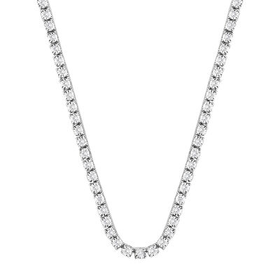 Diamond illusion tennis necklace in 10K white gold (1 ct. tw.)