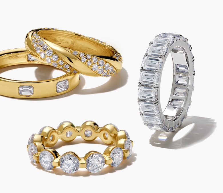 a selection of eternity bands