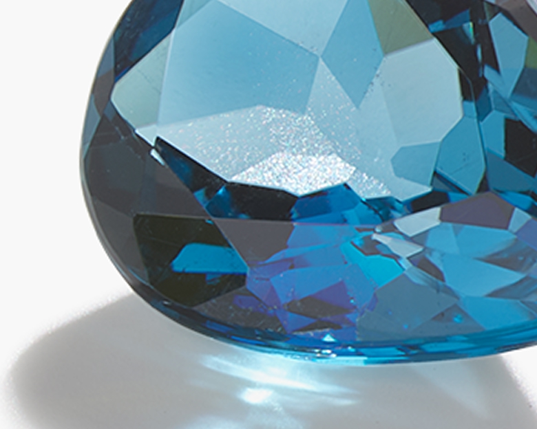 loose blue topaz gemstone
