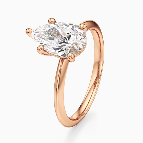 Image of an engagement ring with a knife edge.