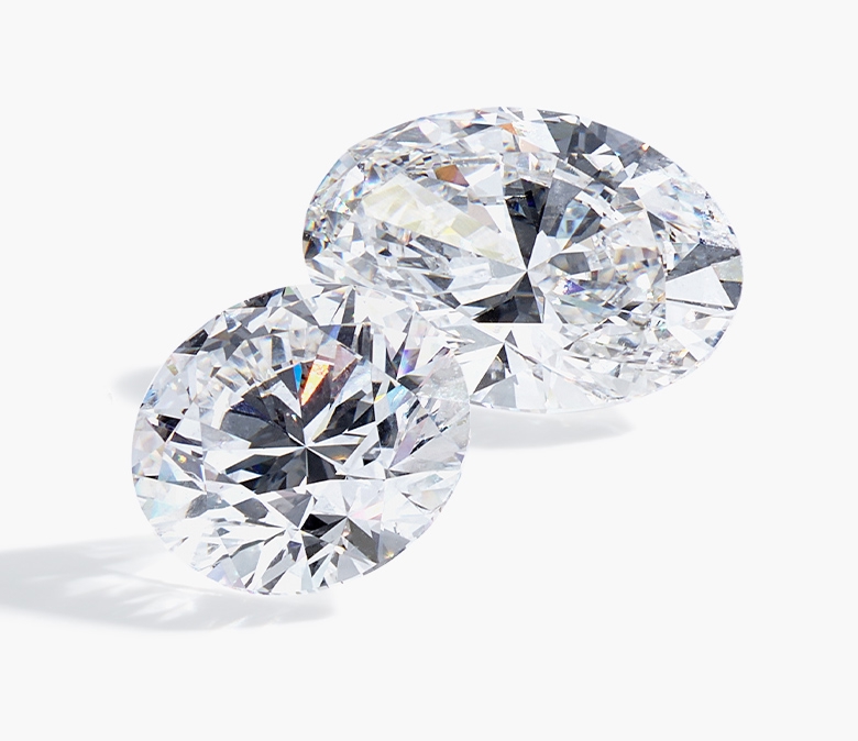 Loose images of diamonds on a table. 
