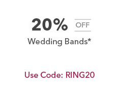 20% off Wedding Bands*. Use Code: RING20