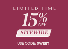 Limited Time. 15% off sitewide. Use code: SWEET