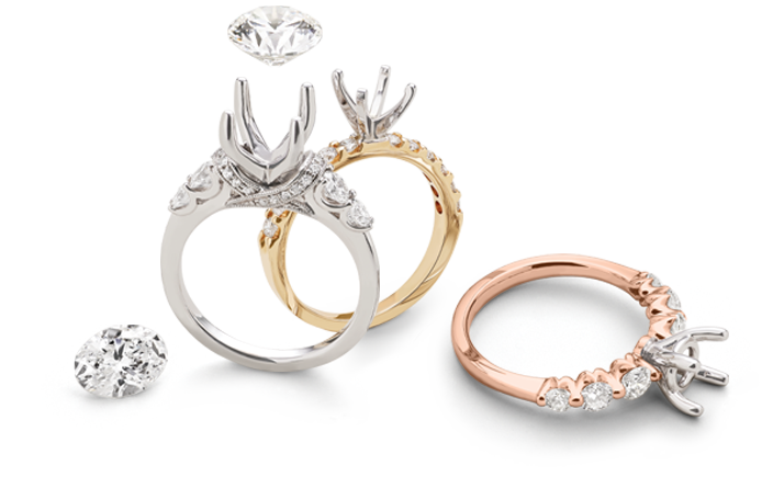 Unique Designer SWG Diamond Accent Engagement Ring