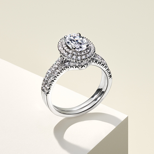 ZAC ZAC POSEN Vintage Inspired Pear Halo Diamond Engagement Ring in 14k  White Gold