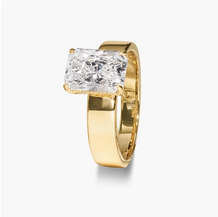 reve radiant cut yellow gold lab grown diamond engagement ring