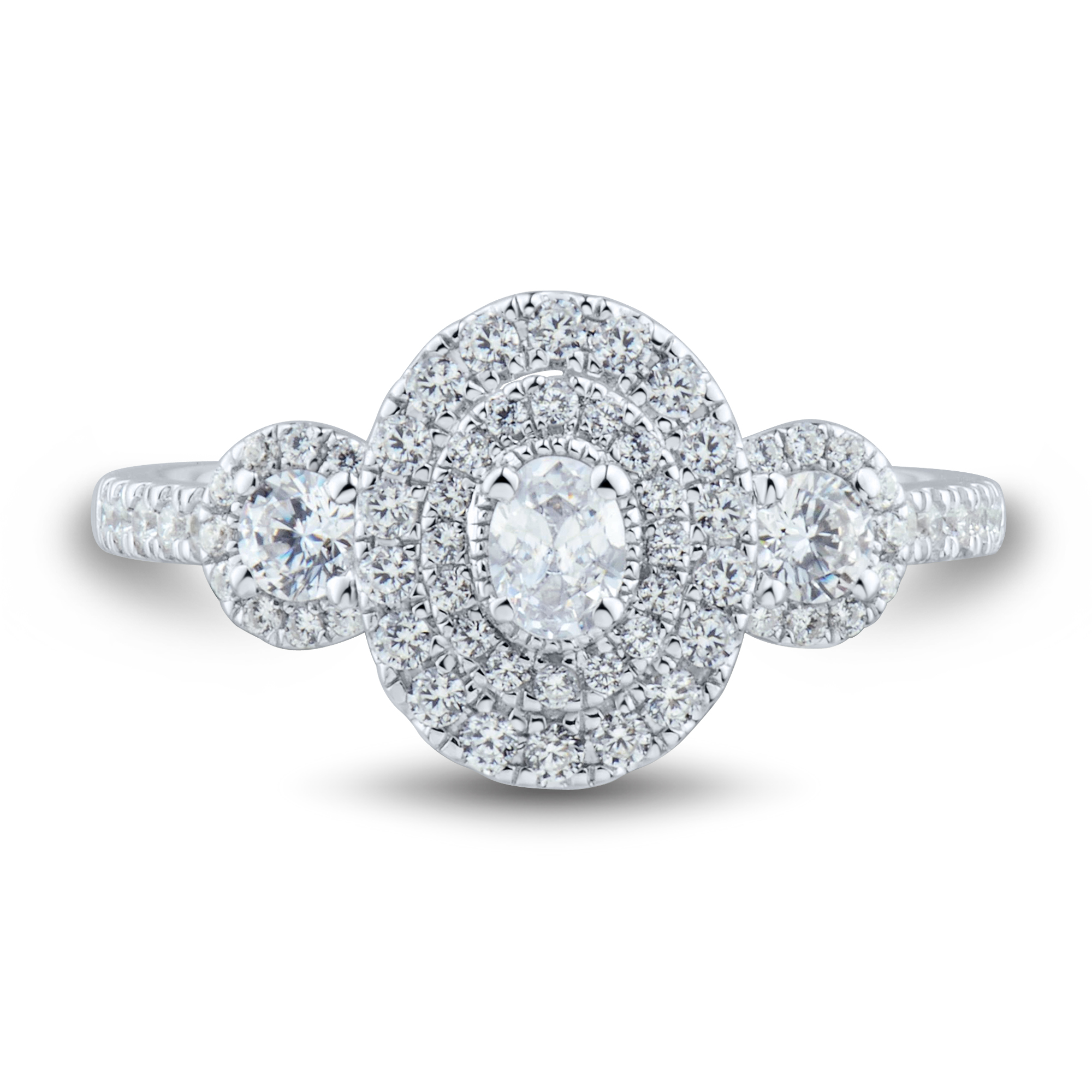 Helzberg Signature OvalShaped Halo Engagement Ring