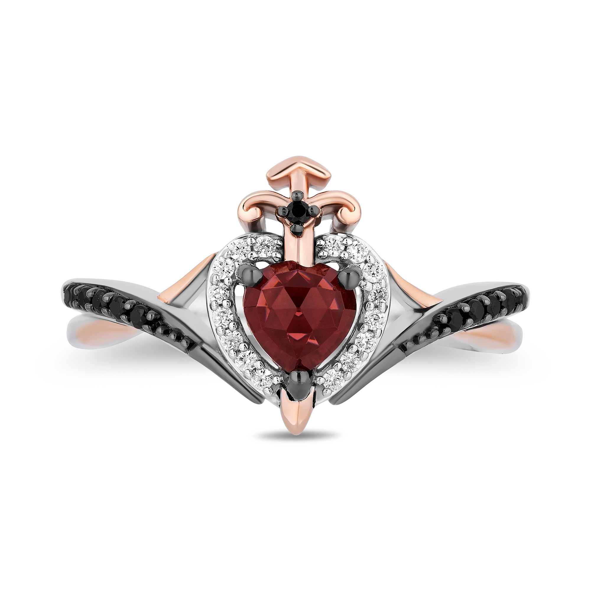 Buy Enchanted Disney Jasmine 0.75 CT Diamond Two Tone Engagement Ring 925  Silver SJ8536 Free Shipping- Shopneez Jewelry