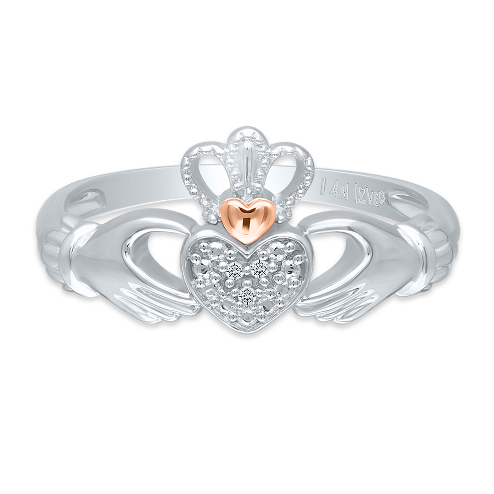 ChicSilver Rose Gold Plated Irish Claddagh Ring for Women Love Heart Celtic  Knot Crown Promise Rings Sterling Silver Engagement Wedding Friendship Band  Size 4 : Amazon.ca: Clothing, Shoes & Accessories