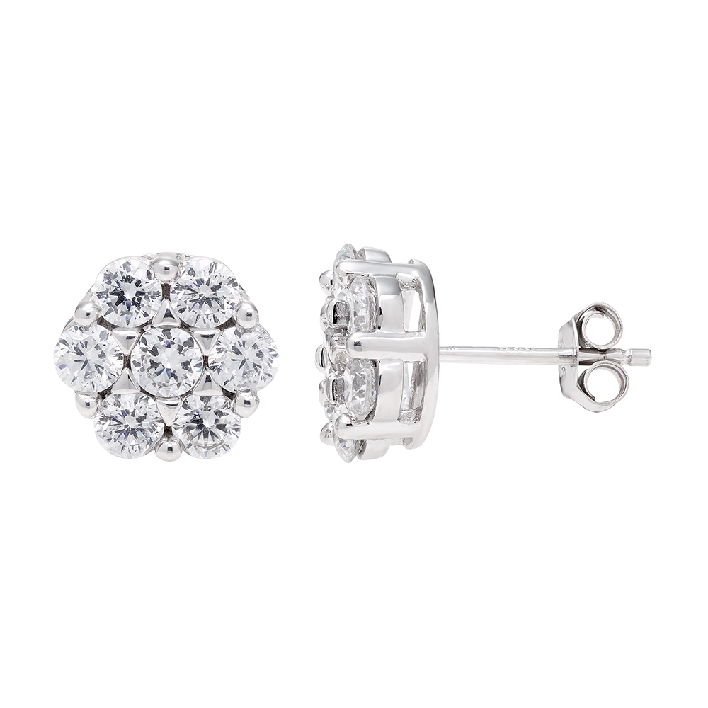 Mirabela® 1 ct. tw. Diamond Earrings in 14K White Gold Helzberg Diamonds