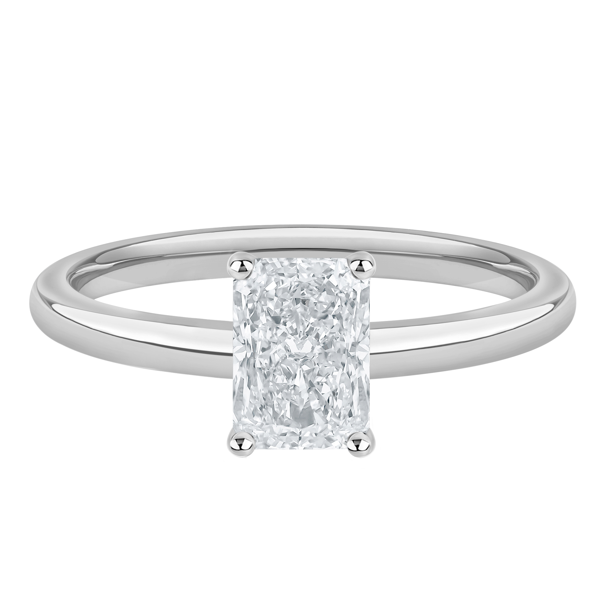 Helzberg Diamonds Diamond RadiantCut Solitaire Engagement Ring in 14K Gold