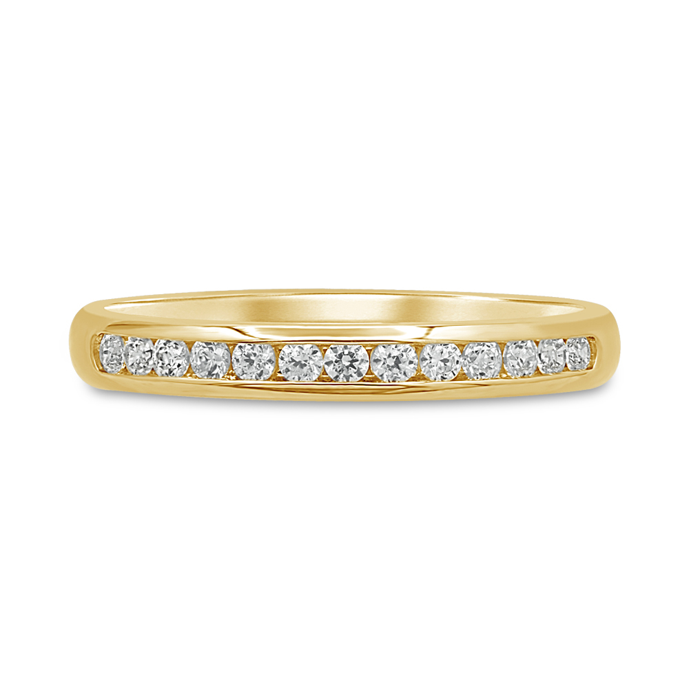 1/4 ct. tw. Diamond Anniversary Band in 14K Yellow Gold Helzberg Diamonds