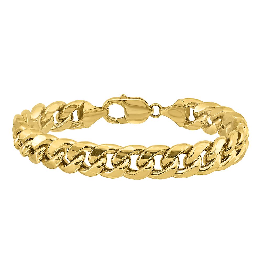 Shackle Link Mens Bracelet in 14K Yellow Gold – Sziro Jewelry