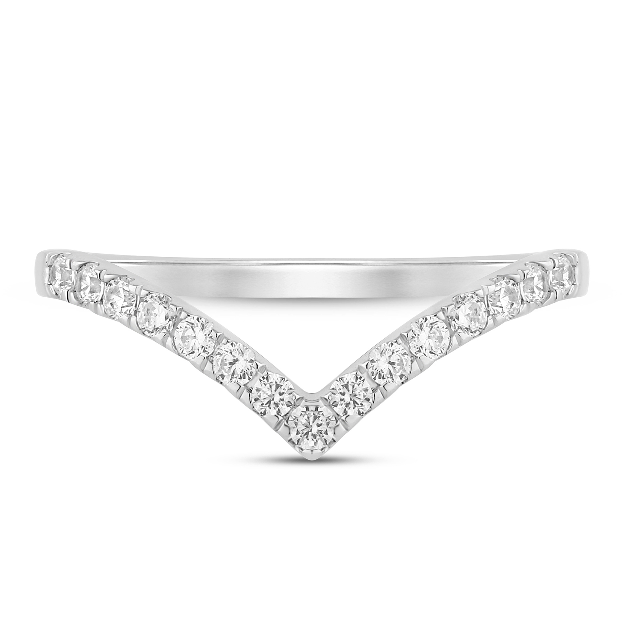 Light Heart® Lab Grown Diamond Chevron Contour Band