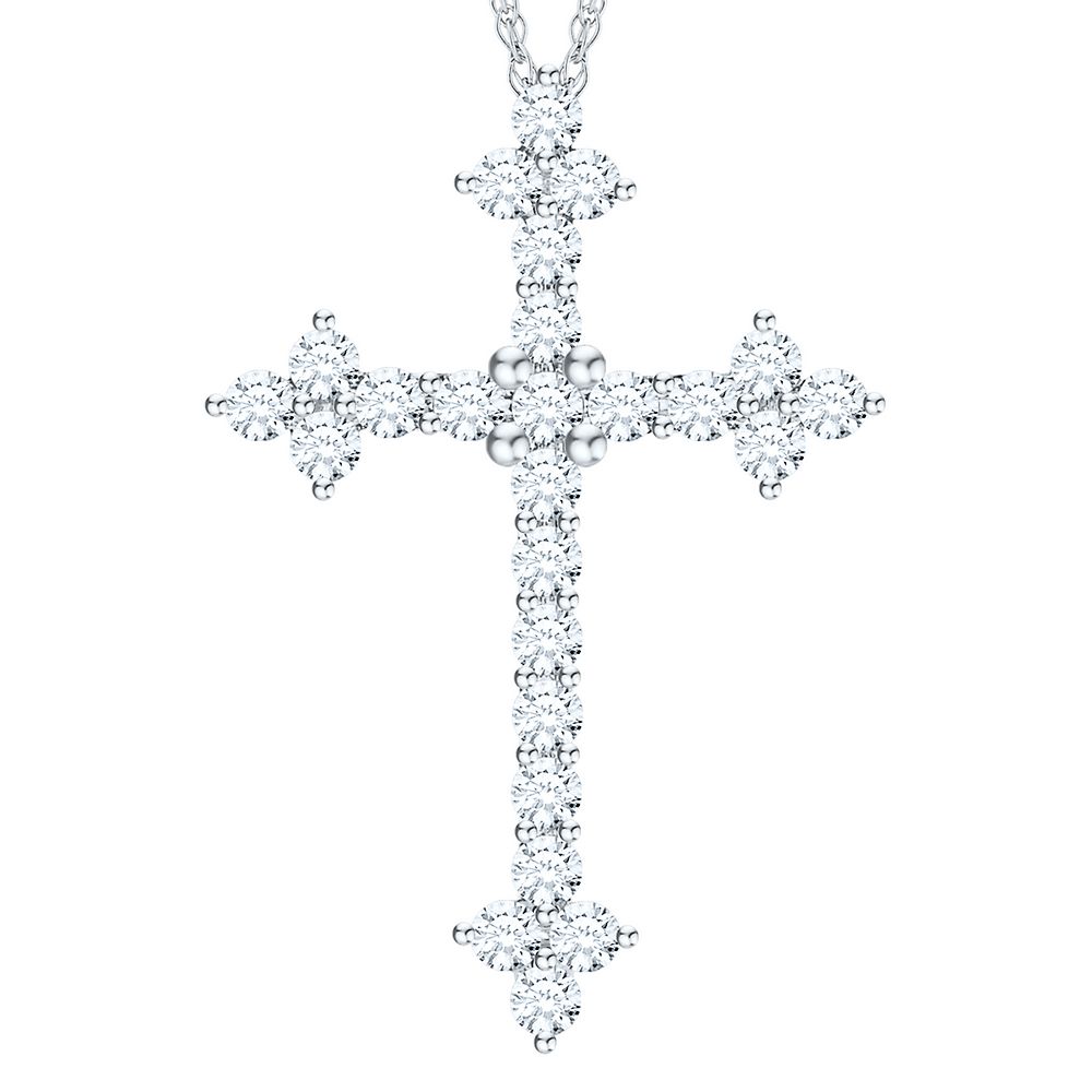 1 ct. tw. Diamond Cross Pendant in 10K Gold Helzberg Diamonds