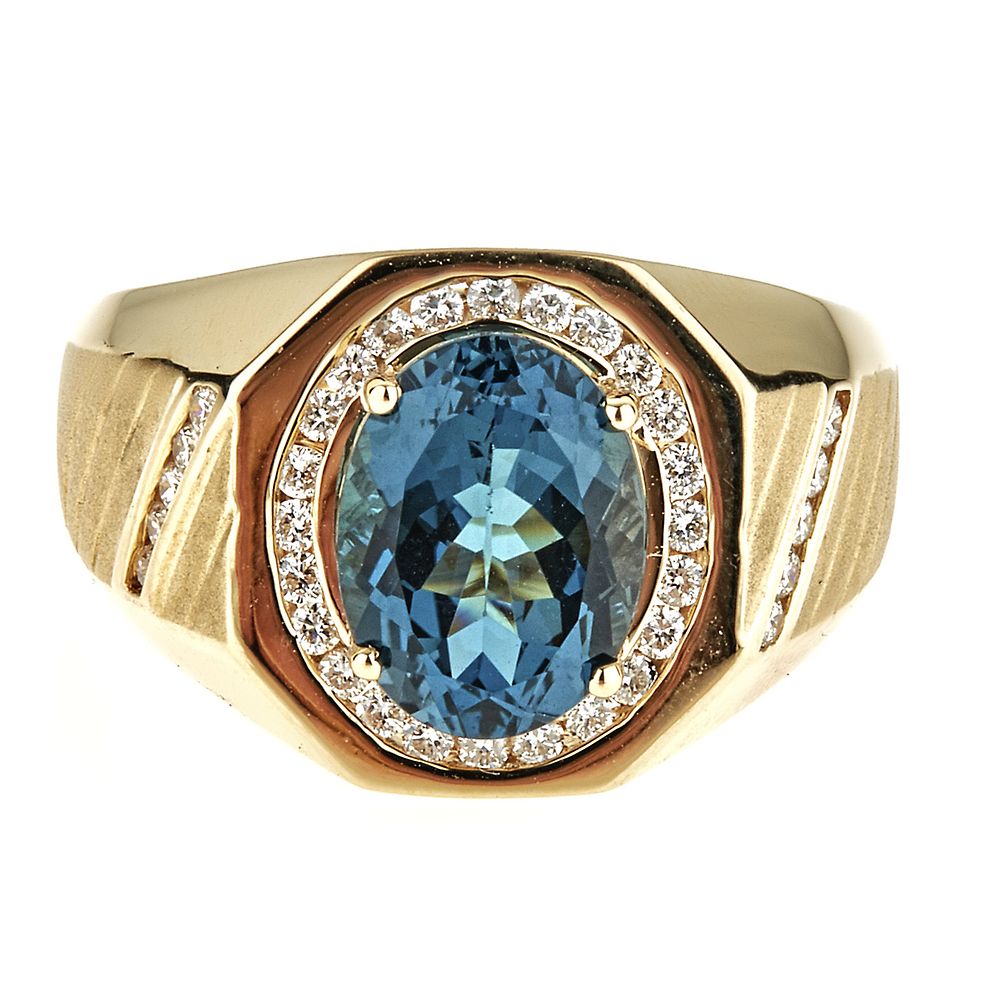 Mens Modern 950 Platinum 4.0 Ct Princess and Triangle Blue Topaz Wedding  Ring A1006M-PLATBT | Art Masters Jewelry