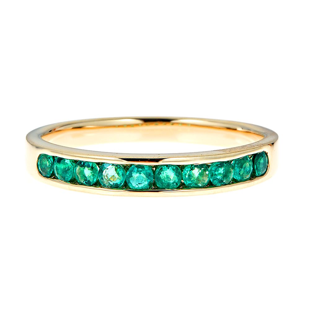 Emerald Band in 10K Yellow Gold | Helzberg Diamonds