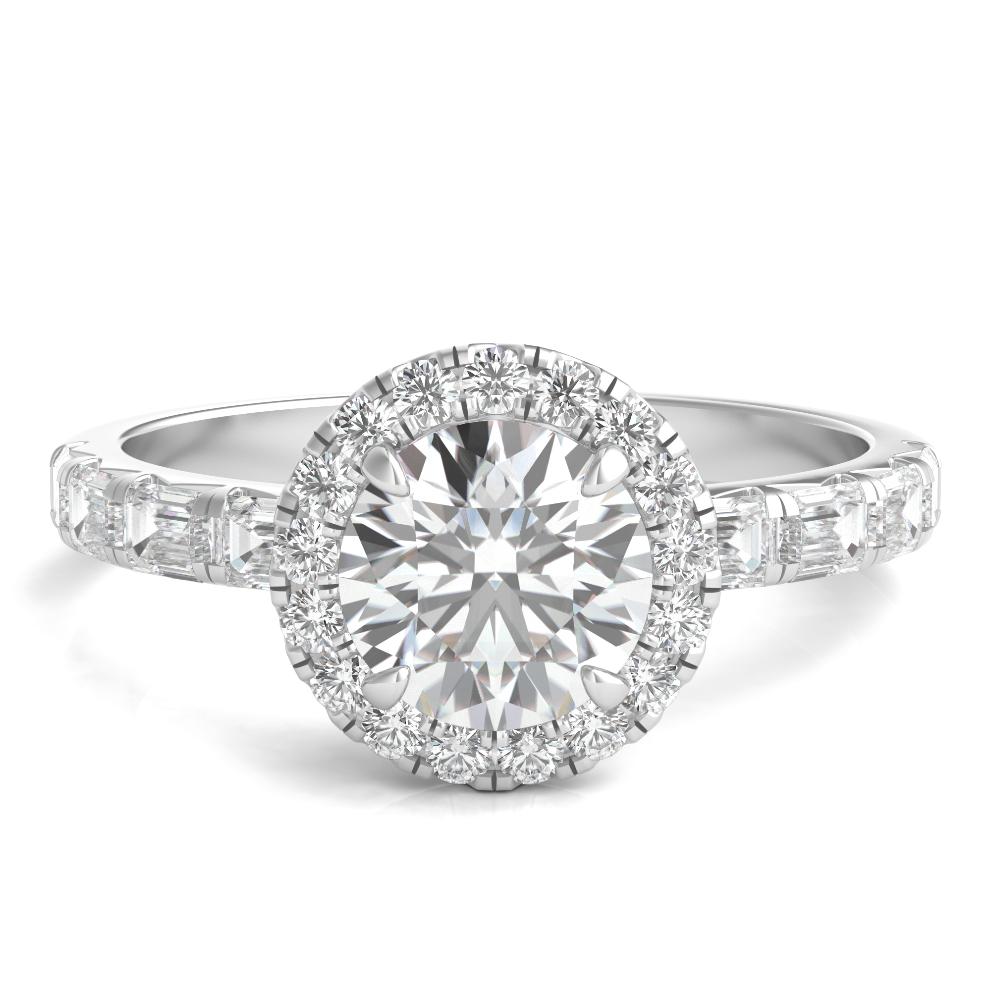 Light Heart® Lab Grown Diamond Engagement Ring in 14K White Gold