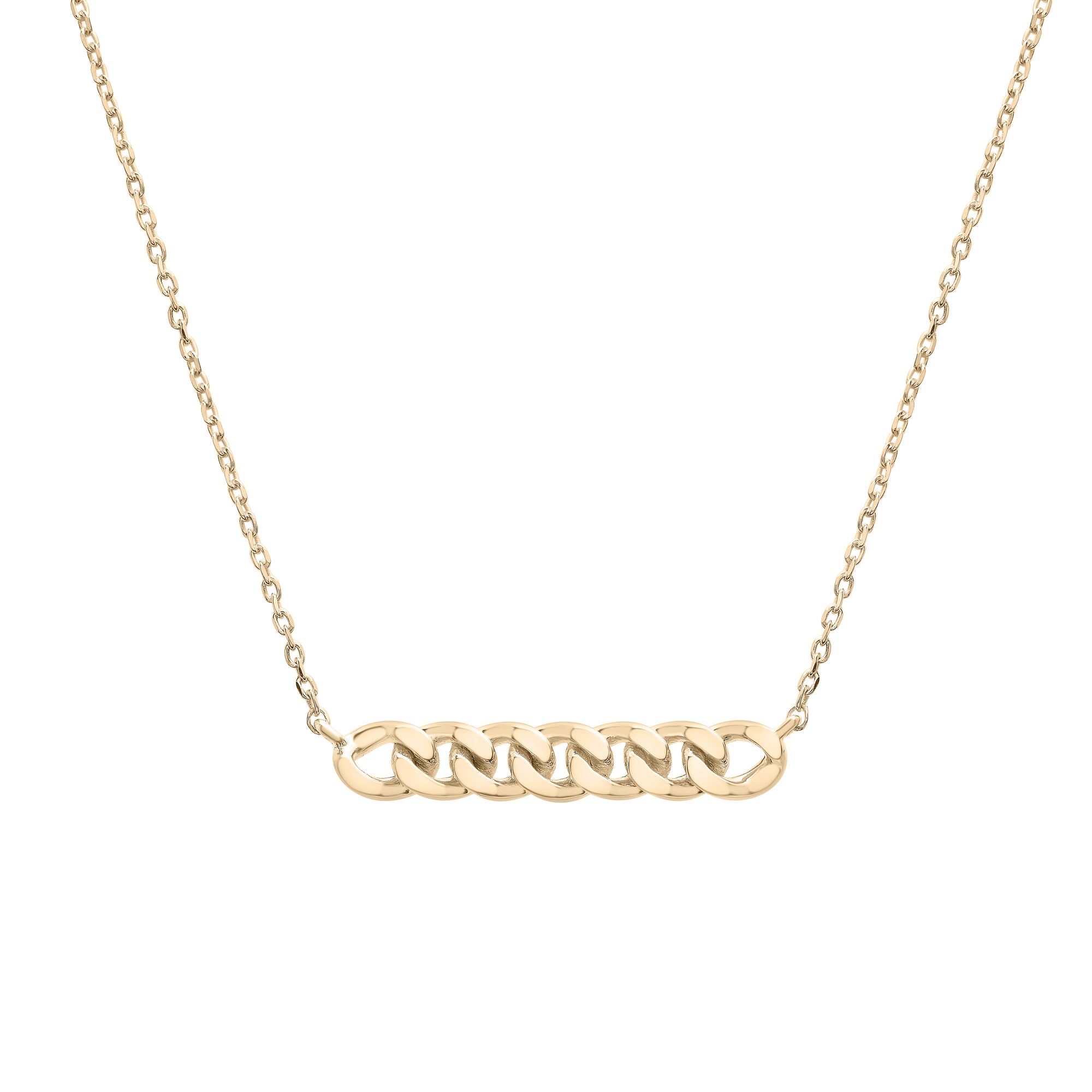 Laure by Aurate Curb Chain Horizontal Bar Necklace