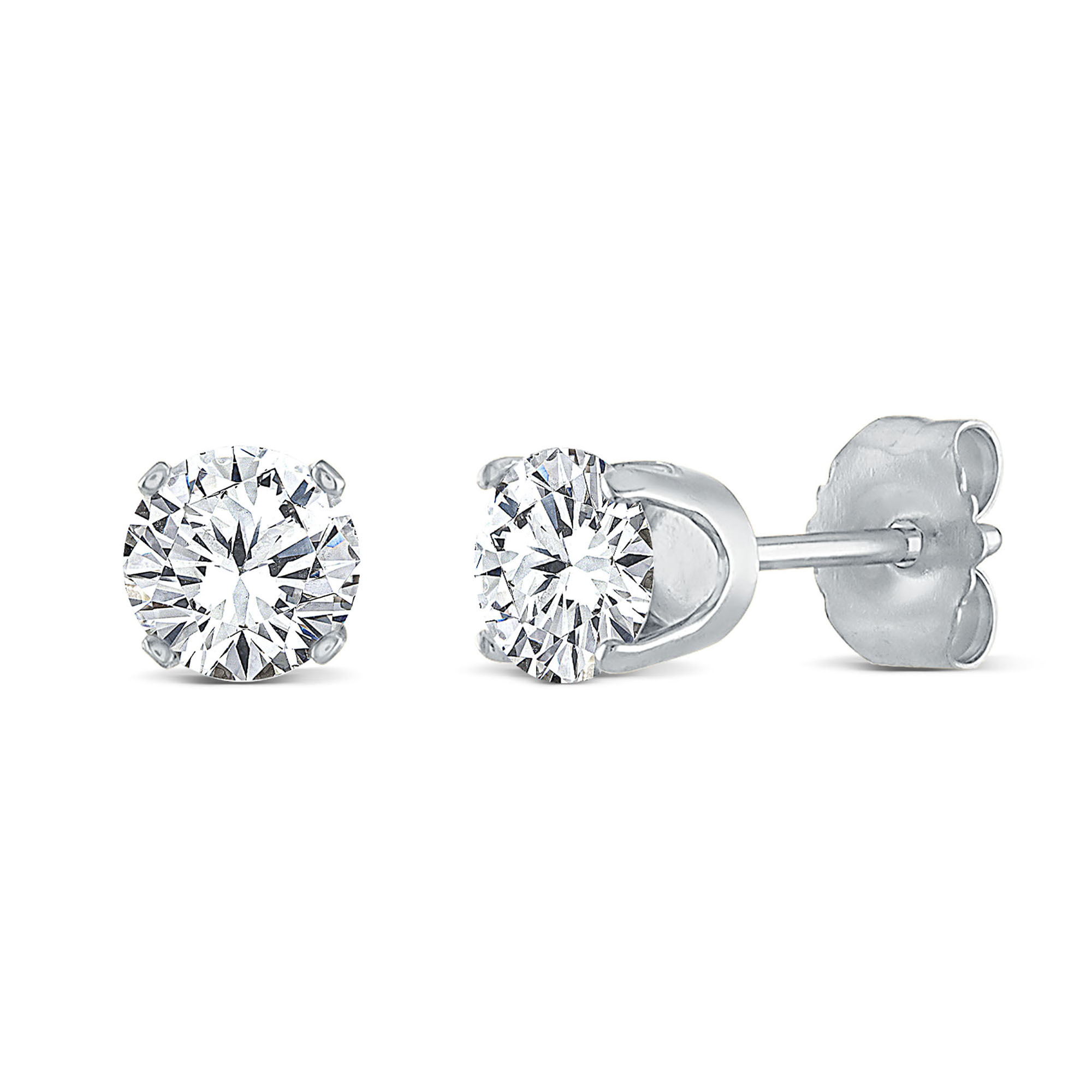 1 Ct. Tw. Diamond 4-Prong Stud Earrings | 14K Yellow Gold | Size 5.20 mm | Helzberg Diamonds