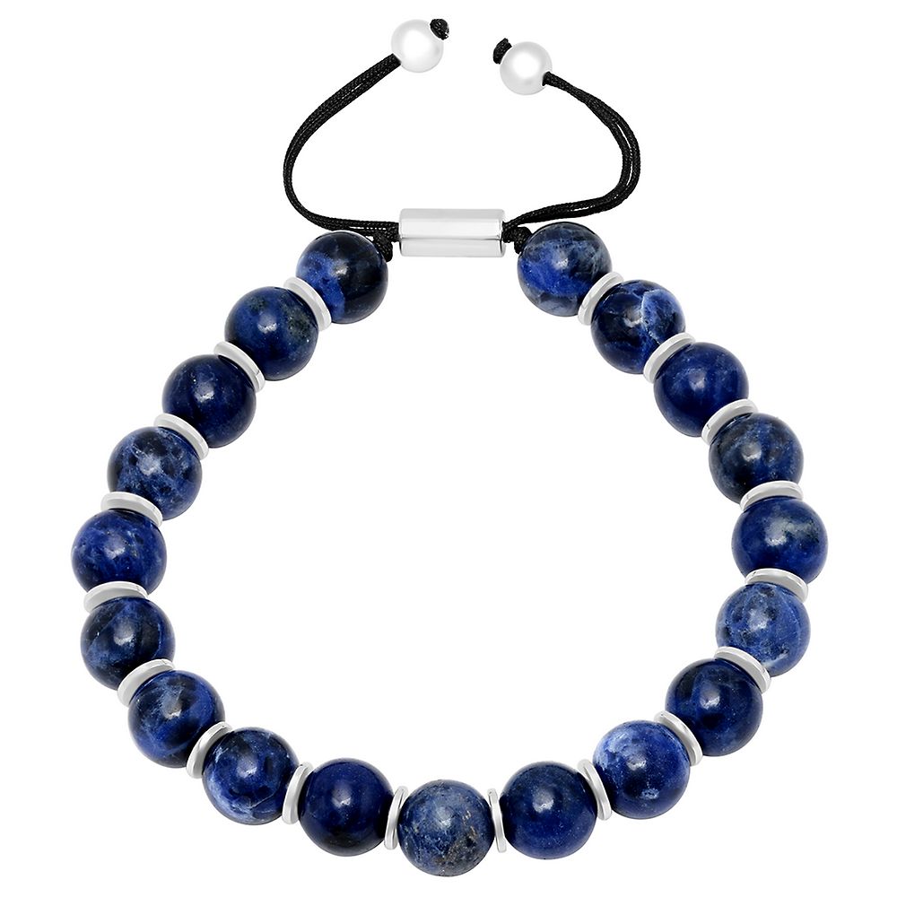 Men's Sodalite Bracelet in Sterling Silver Helzberg Diamonds