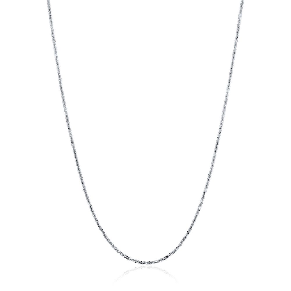 Criss Cross Chain in 14K White Gold, 18" Helzberg Diamonds