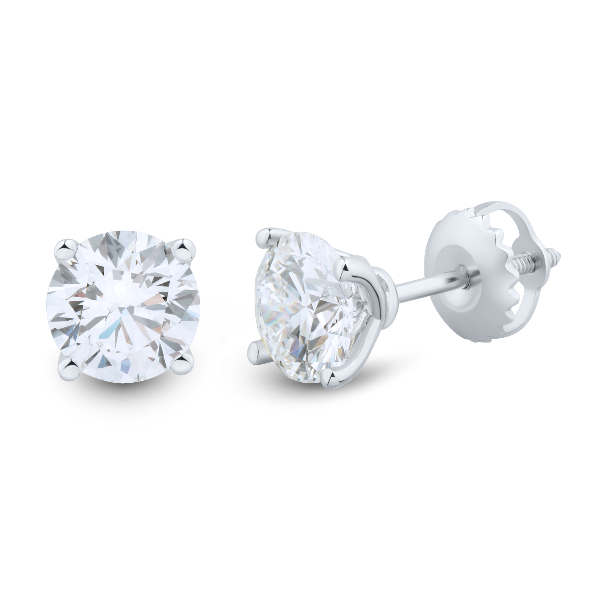 Light Heart® Lab Grown Diamond Round Stud Earrings