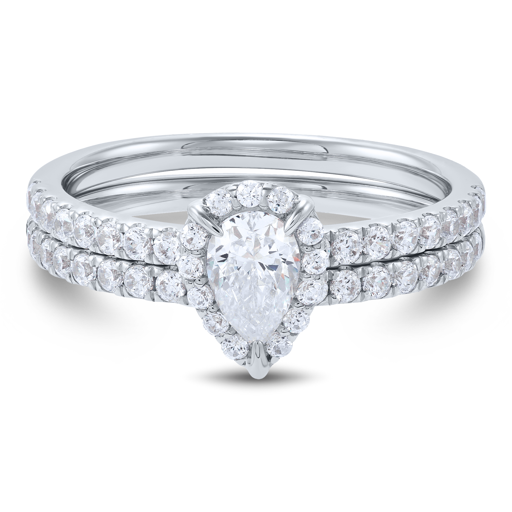 Helzberg Signature Diamond PearShaped Engagement Ring Set