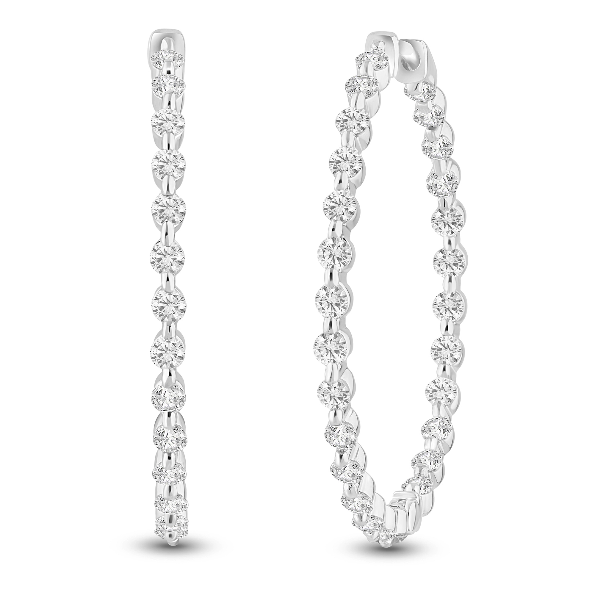 Helzberg Lab Grown Diamonds Lab Grown Diamond Hoop Earrings