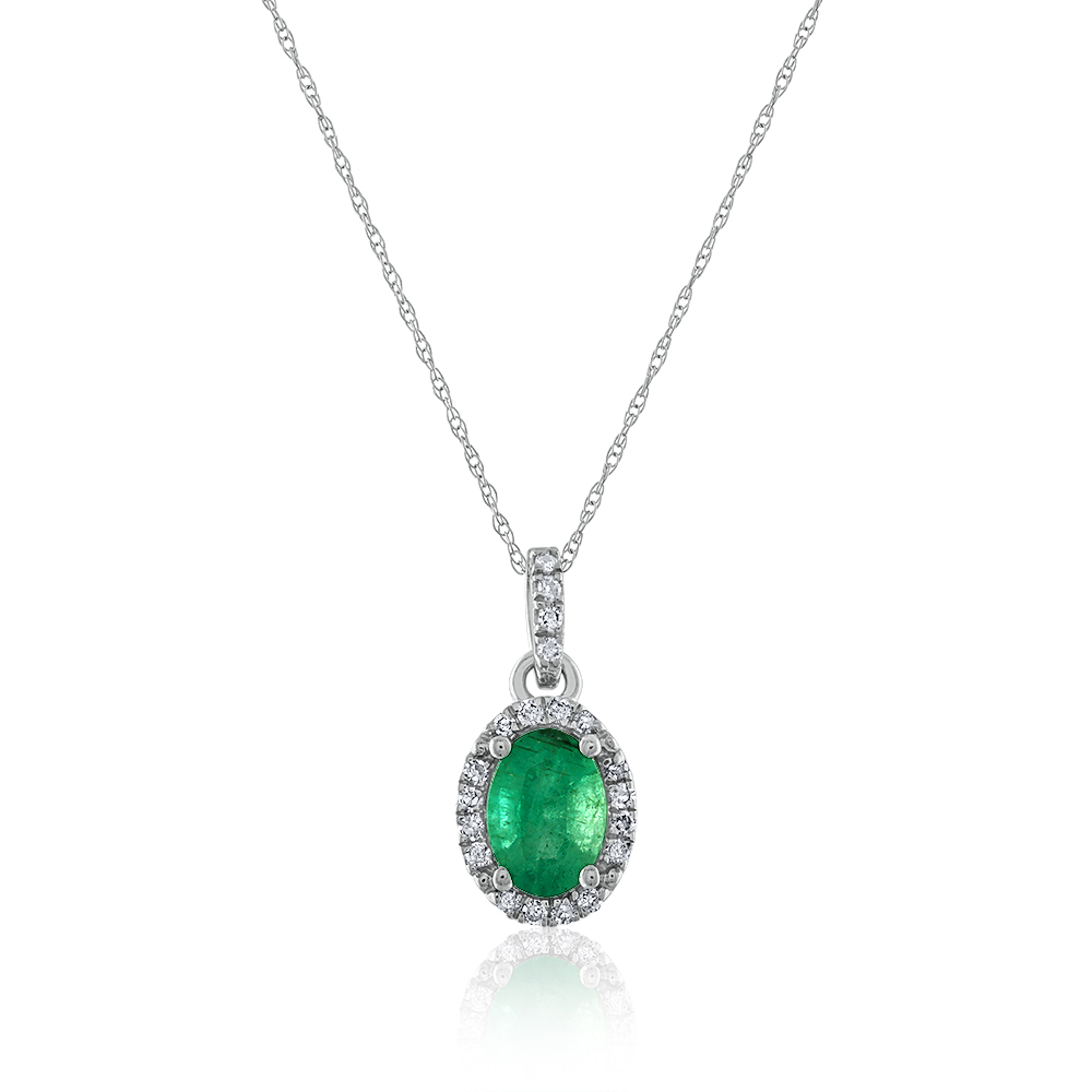 Gemstone diamond pendant