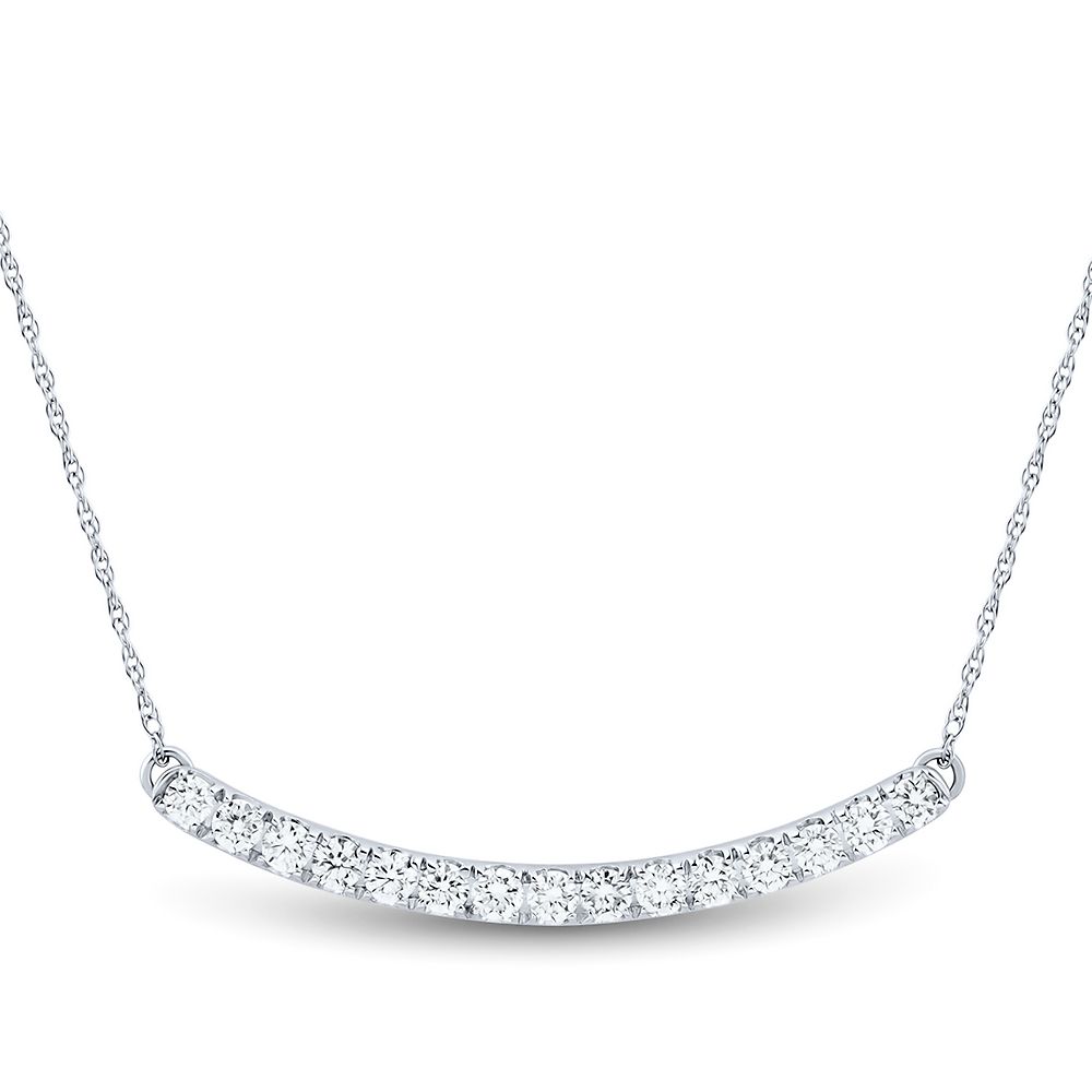 Helzberg Lab Grown Diamonds 3/8 ct. tw. Lab Grown Diamond Bar Necklace