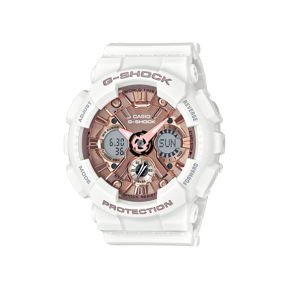 G-SHOCK S Series Analog-Digital Women's Watch in White Resin