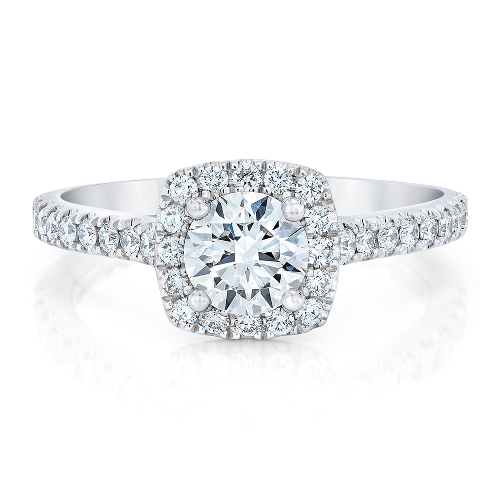Helzberg Diamond Masterpiece® 1 ct. tw. Diamond Engagement Ring in 14K White Gold Helzberg