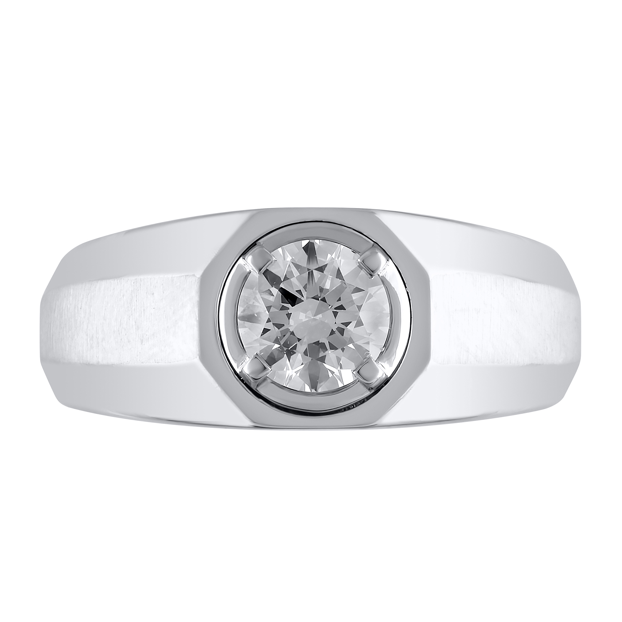 Men’s Lab Grown Diamond Ring in 14K White Gold (1 ct. tw.)