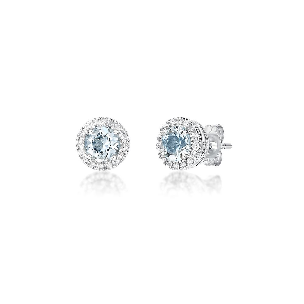 Diamond Earrings in Sterling Silver Helzberg Diamonds