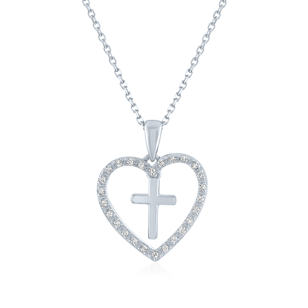 Heart Cross Necklace - Inspirational Jewelry - Bereavement Jewelry – Heart  On Your Sleeve Design