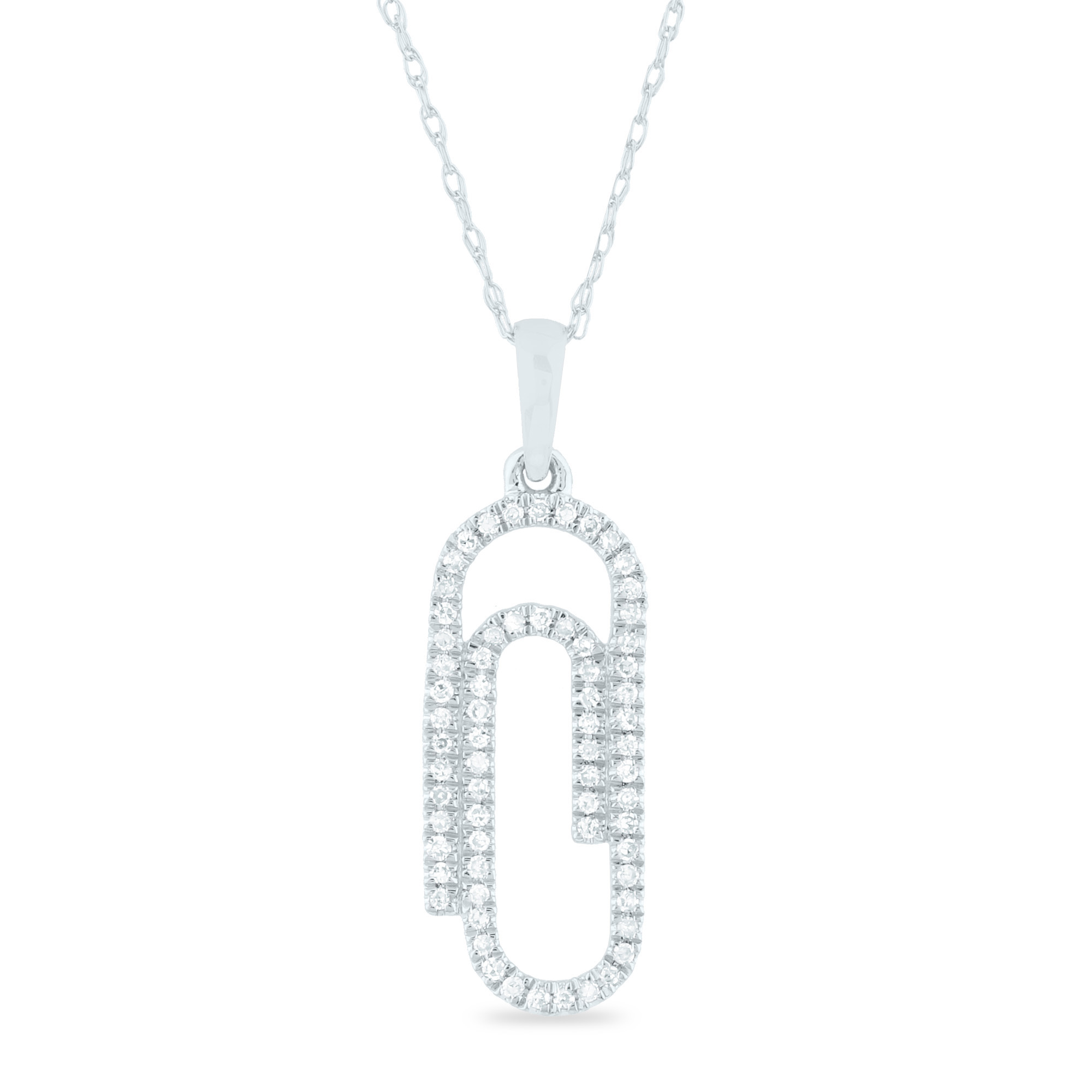 Diamond Paperclip Necklace – Henri Noël