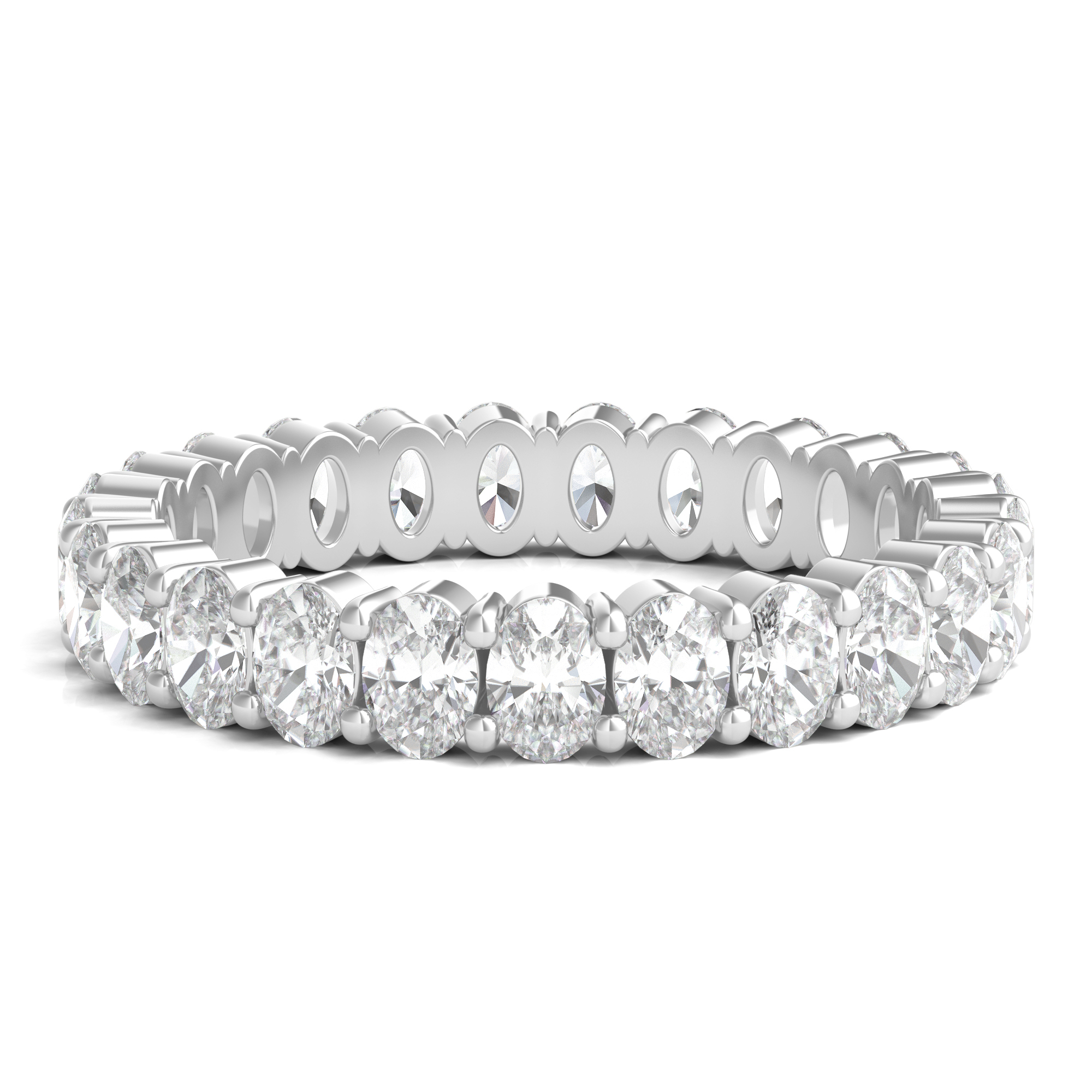 Helzberg Lab Grown Diamonds Lab Grown Oval-Shaped Diamond Eternity Band