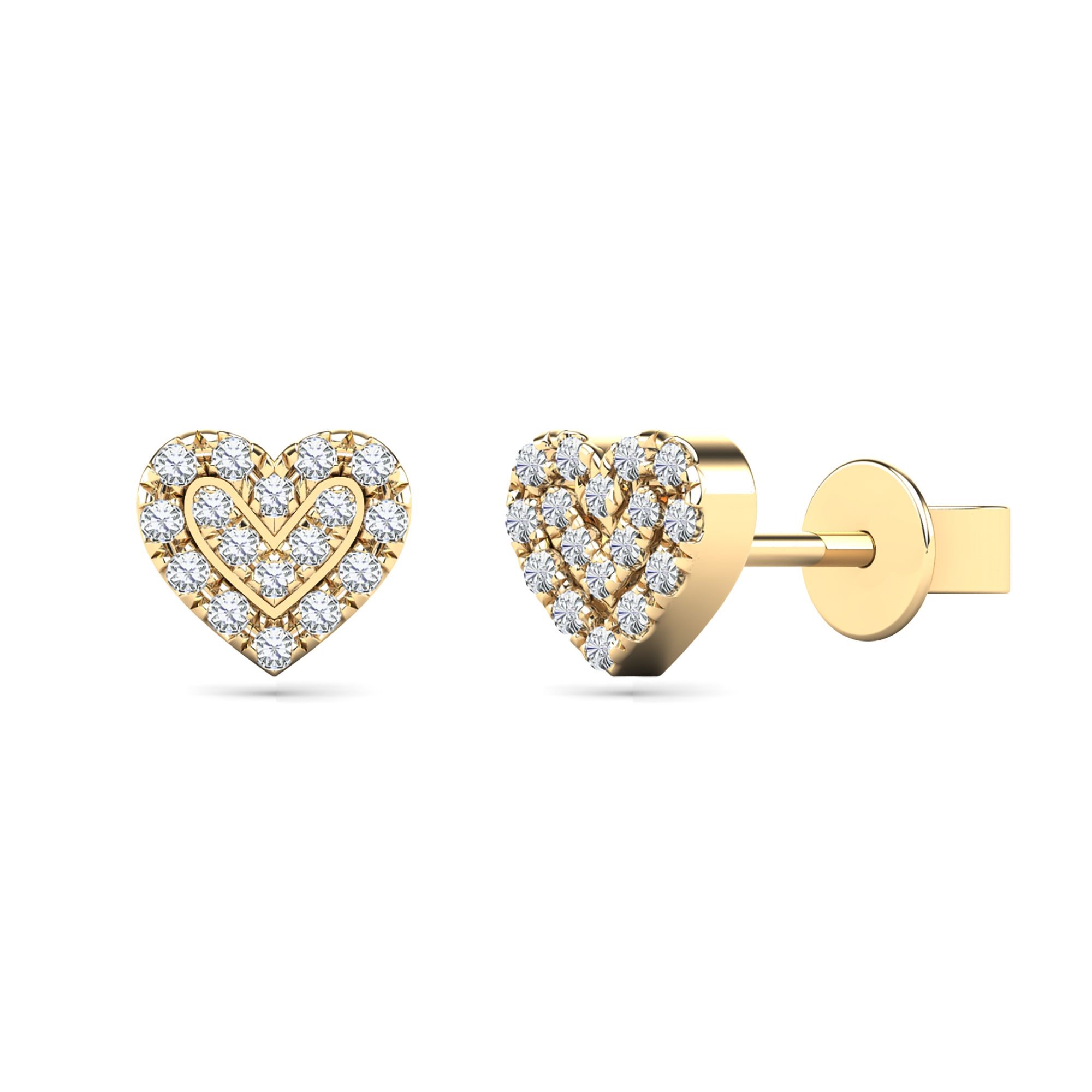 Diamond Heart Earrings Helzberg Diamonds