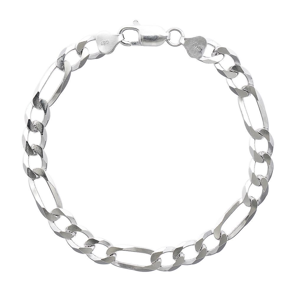 Men's Figaro Chain Bracelet in Sterling Silver Helzberg Diamonds