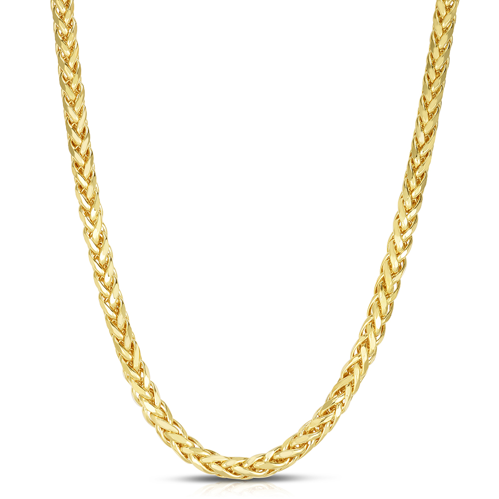 Jomashop.com Accessories Jewelry Necklaces 1.4 mm Box Wheat Chain Necklace in 14k Yellow Gold 