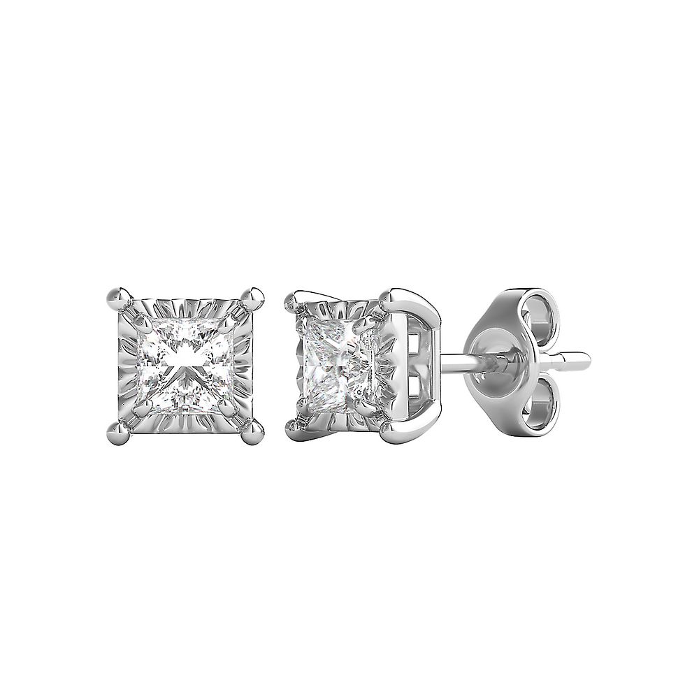 1 Ct. Tw. Diamond 4-Prong Stud Earrings | 14K Yellow Gold | Size 5.20 mm | Helzberg Diamonds