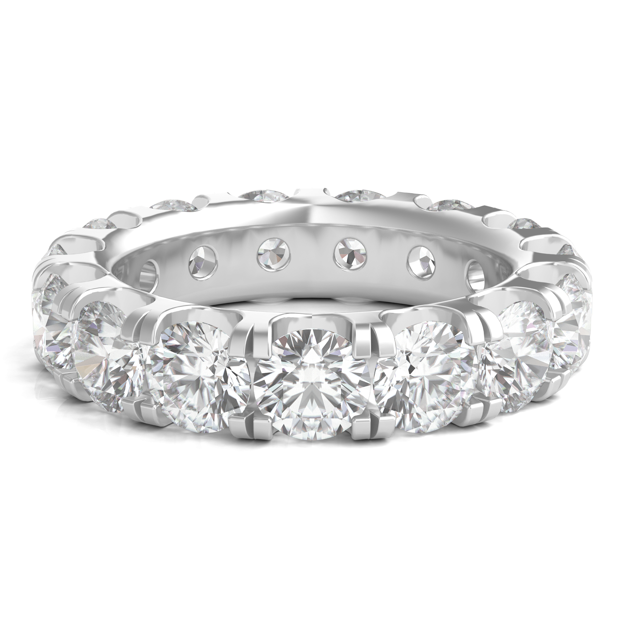 Round Diamond Eternity Wedding Band